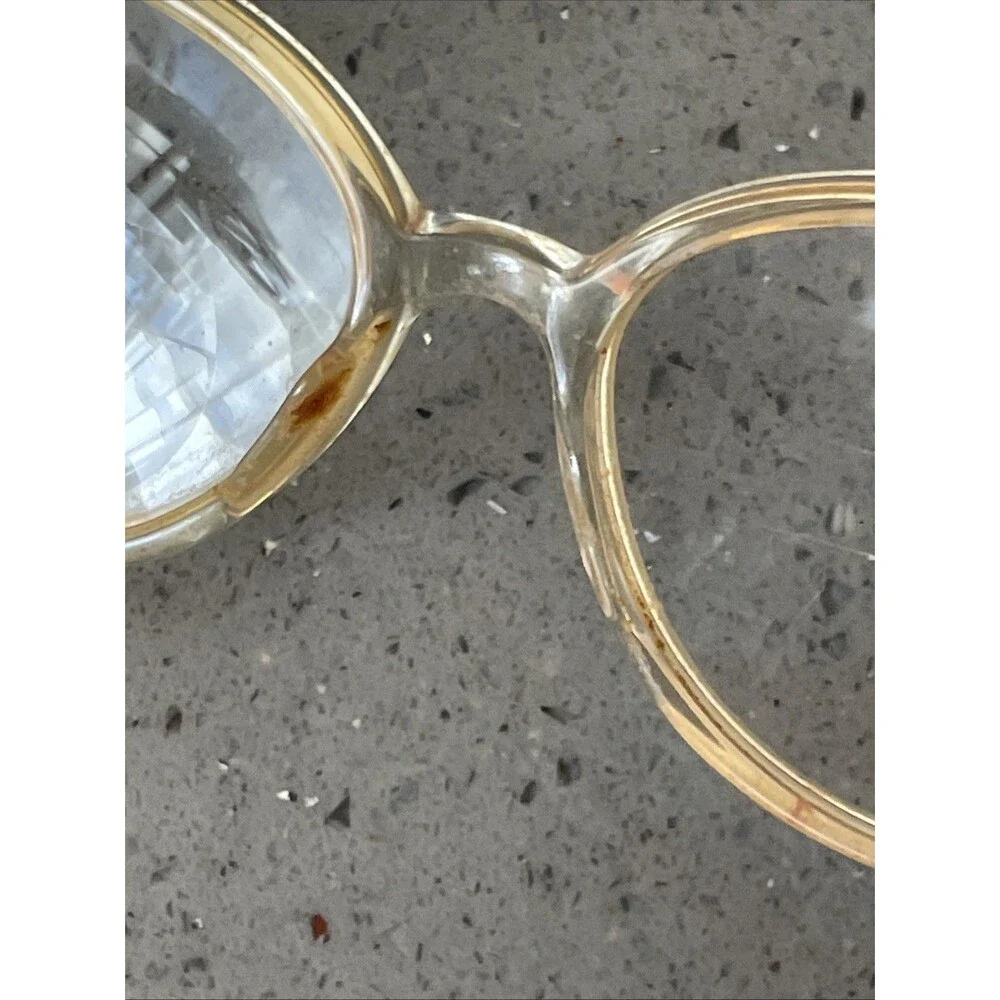 Luxottica Eyeglasses Frames ONLY LU4282 C123 Gold Clear Full Rim 55-15-135 Italy